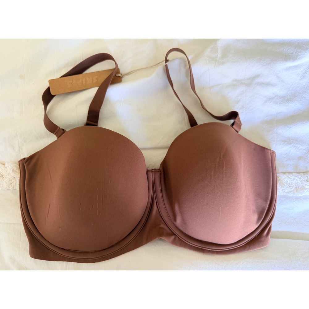 SKIMS Fits Everybody Strapless Bra Jasper Brown 34DD BA-BAN-3151 NWT